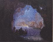 Heinrich Jakob Fried The Blue Grotto of Capri oil painting